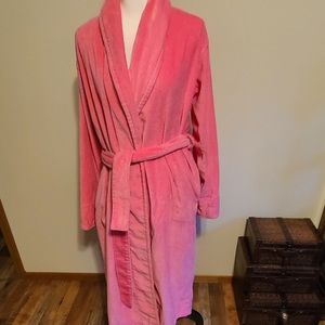 VICTORIAS SECRET~SPA PINK VELOUR TERRY BATH Robe